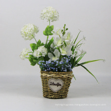 Earth friendly elegant artificial plastic flowers with baskets